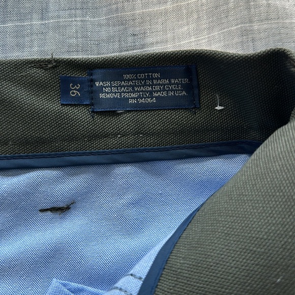 NWT epaulet green-grey canvas pants - Picture 4 of 5